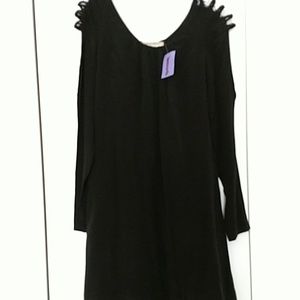 Black Cold Shoulder Dress